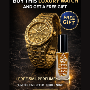 Calligraphy Design Watch + 5ml Premium Perfume Free